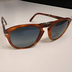 Steve McQueen Persol 714SM Light Havana / Polarized Blue Gradient